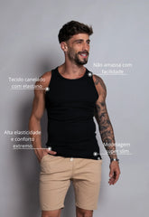Camiseta Regata Americana Masculina Preta CW STORE